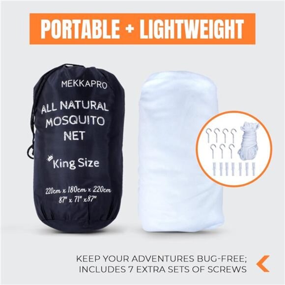 Ultra Large Mosquito Net with Carry Bag, Bug Netting with 2 Openings - Picture 3 of 6